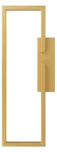 SQR - kinkiet 40 cm prostokątny LED 8 W minimalistyczny nowoczesny złoty