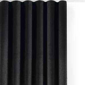 Czarna aksamitna zasłona częściowo zaciemniająca (dimout) 200x270 cm Velto – Filumi