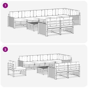 Zestaw mebli ogrodowych z litego drewna akacjowego - nowoczesny design i komfort