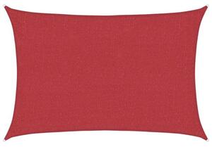 Żagiel przeciwsłoneczny, 160 g/m², czerwony, 3x5 m, hdpe