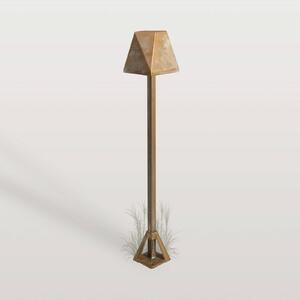 Moretti Luce Lampa ogrodowa stojąca Silva Edge, brązowy / mosiężny, mosiądz, dworkowy / rustykalny