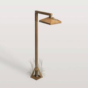 Moretti Luce Lampa ogrodowa stojąca Aura Edge, brązowy / mosiężny, mosiądz, dworkowy / rustykalny