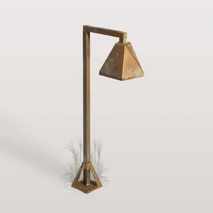 Moretti Luce Lampa ogrodowa stojąca Silva Edge, brązowy / mosiężny, mosiądz, dworkowy / rustykalny
