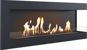 Biokominek wiszący DELTA 1200 prawy z szybą TÜV