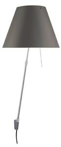 Luceplan - Costanza Lampa Ścienna ze Ściemniaczem Alu/Concrete Grey Luceplan