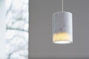 Terence Woodgate - Solid Lampa Wisząca Cylinder Carrara Marble