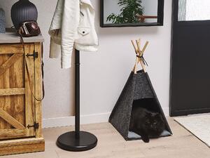 Legowisko namiot tipi dla kota i psa filcowy ciemnoszary 35 x 40 cm Ulubey Beliani