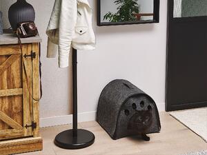 Domek dla kota filcowy legowisko dla małych zwierząt 40 x 40 cm szare Budug Beliani
