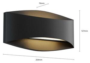 Lindby - Evric LED Ścienna Lampa Ogrodowa L25,4 Black Lindby
