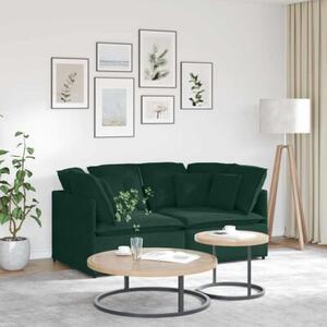 Sofa moduÅowa z poduszkami aksamitna ciemnozielona