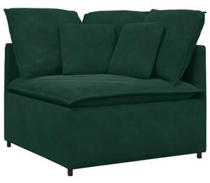 Sofa moduÅowa z poduszkami aksamitna ciemnozielona