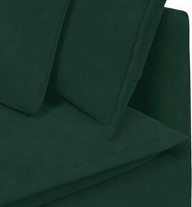 Sofa moduÅowa z poduszkami aksamitna ciemnozielona