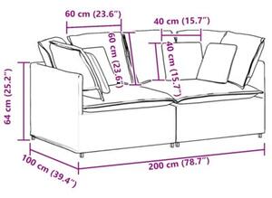Sofa moduÅowa z poduszkami aksamitna ciemnozielona