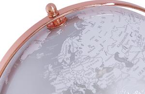 Nowoczesny dekoracyjny globus kula ziemska ø 20 cm srebrny rose gold Cabot Beliani