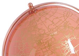 Nowoczesny dekoracyjny globus kula ziemska ø 20 cm różowy Cabot Beliani