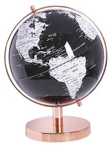 Nowoczesny dekoracyjny globus kula ziemska ø 20 cm biały czarny rose gold Cabot Beliani