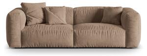 Jasnobrązowa aksamitna sofa modułowa 240 cm Martina – Micadoni