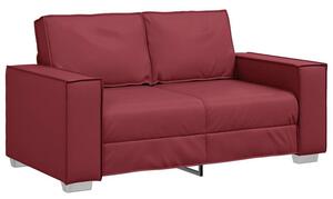 Sofa czerwone wino 160 x 78 x 84 cm tkanina
