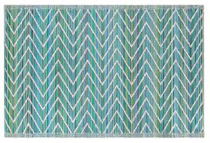 Dywan zewnętrzny 120 x 180 cm zielony materiał z recyklingu wzór geometryczny Balotra Beliani