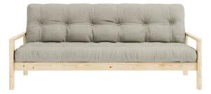 Beżowa lniana rozkładana sofa 205 cm Knob – Karup Design