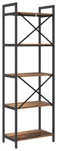 Półka na książki stare drewno 56 x 34 x 171 cm