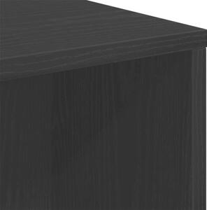 Półka na książki czarny dąb 50 x 25 x 102 cm