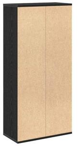Półka na książki czarny dąb 50 x 25 x 102 cm