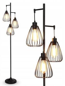 Lampa podłogowa stojąca metalowa industrialna