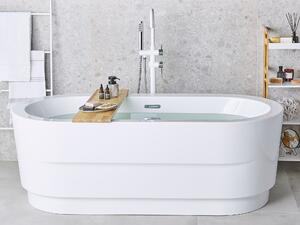 Wanna wolnostojąca minimalistyczna biała sanitarny akryl 170 x 80 cm Empresa Beliani