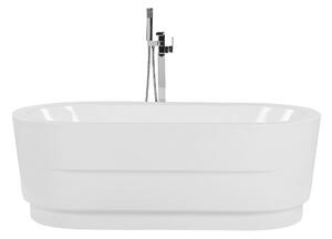 Wanna wolnostojąca minimalistyczna biała sanitarny akryl 170 x 80 cm Empresa Beliani