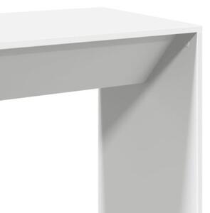 Stolik barowy, biały, 102x50x103,5 cm, materiał drewnopochodny