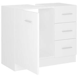 Szafka pod umywalkę, biała 63x30x54 cm, materiał drewnopochodny