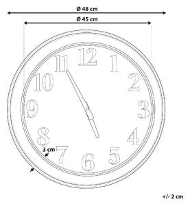 Retro zegar ścienny metalowy okrągły ø 48 cm motyw koguta wielokolorowy Horw Beliani