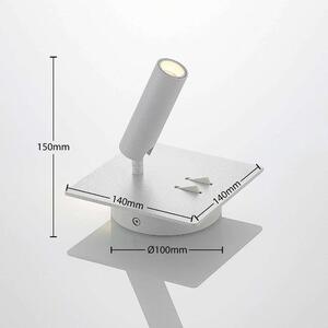 Lucande - Magya LED 2 Square Lampa Ścienna White