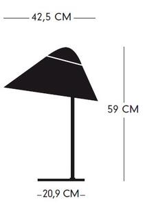 Pandul - Opala Midi Lampa Stołowa Bez Ściemniacza Czarna & Chrom