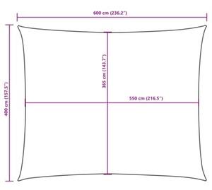 Prostokątny żagiel ogrodowy z tkaniny oxford, 4x6 m, niebieski