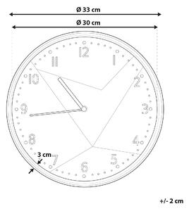 Retro zegar ścienny szkło metal MDF okrągły ø 33 cm wielokolorowy Davos Beliani