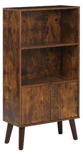 Regał na książki ciemne drewno 2 półki szafka wolnostojący przechowywanie Vicosa Beliani