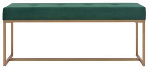 Ławka, 120 cm, zielona, aksamitna