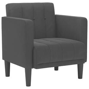 Sofa fotel z podÅokietnikami czarny 53 cm aksamit