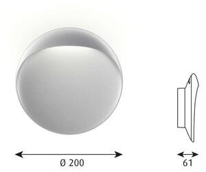 Louis Poulsen - Flindt Lampa Ścienna Ø200 2700K w Kolorze Aluminiowego Szarego