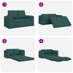 Sofa bed ciemna zieleÅ 148 x 71 x 83 cm tkanina