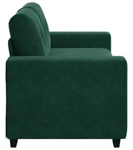 Sofa dwuosobowa, ciemnozielona, 180x77x82 cm, aksamit