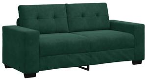 Sofa dwuosobowa, ciemnozielona, 180x77x82 cm, aksamit