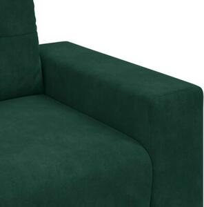 Sofa dwuosobowa, ciemnozielona, 180x77x82 cm, aksamit