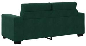 Sofa dwuosobowa, ciemnozielona, 180x77x82 cm, aksamit