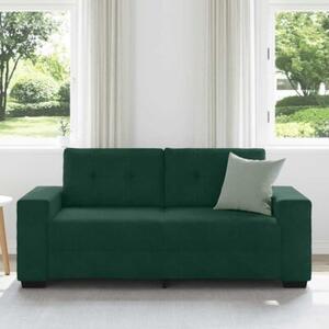 Sofa dwuosobowa, ciemnozielona, 180x77x82 cm, aksamit