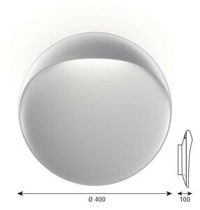Louis Poulsen - Flindt Lampa Ścienna Ø400 2700K w Kolorze Aluminiowego Szarego