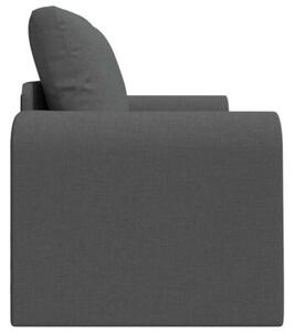 Sofa bed ciemnoszary 148 x 71 x 83 cm tkanina