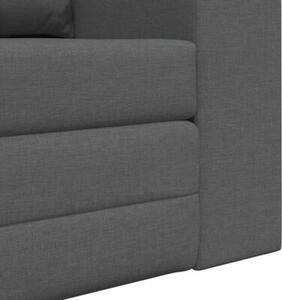 Sofa bed ciemnoszary 148 x 71 x 83 cm tkanina